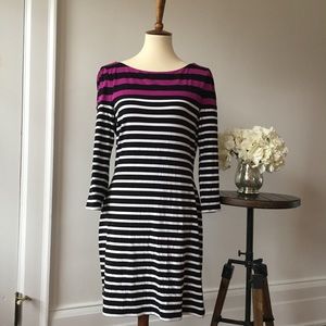 WHITE HOUSE BLACK MARKET jersey striped dress